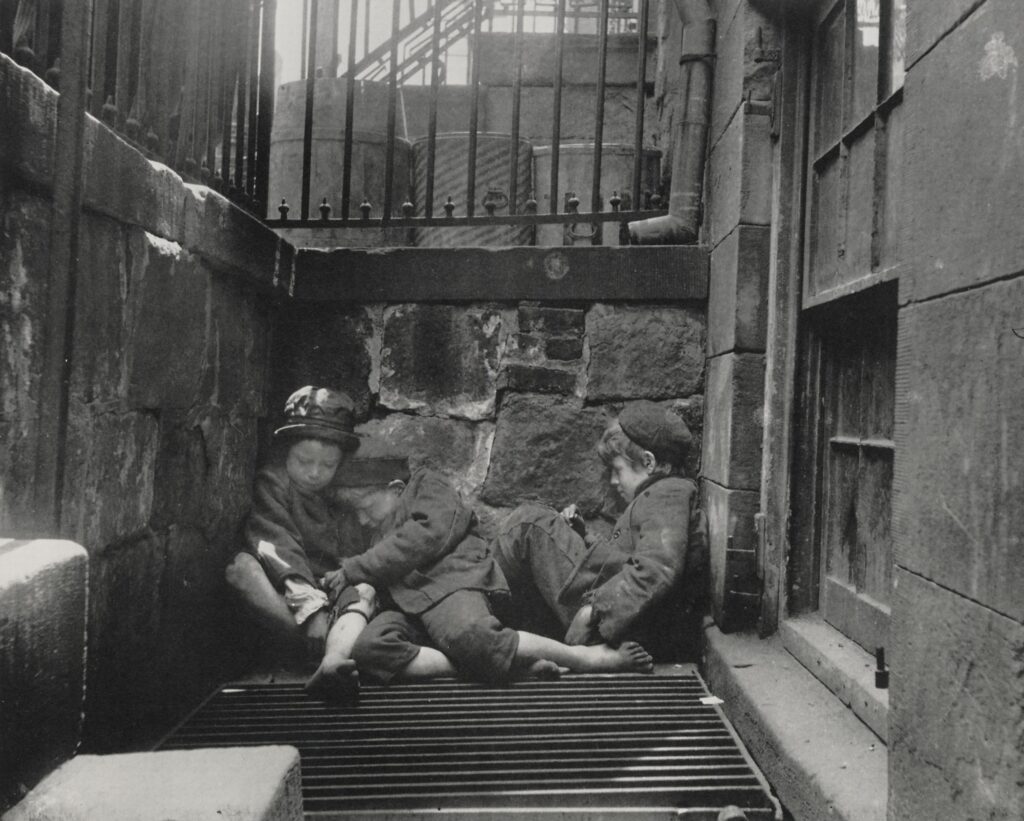 Jacob Riis documenting overcrowded tenement housing conditions in New York City
