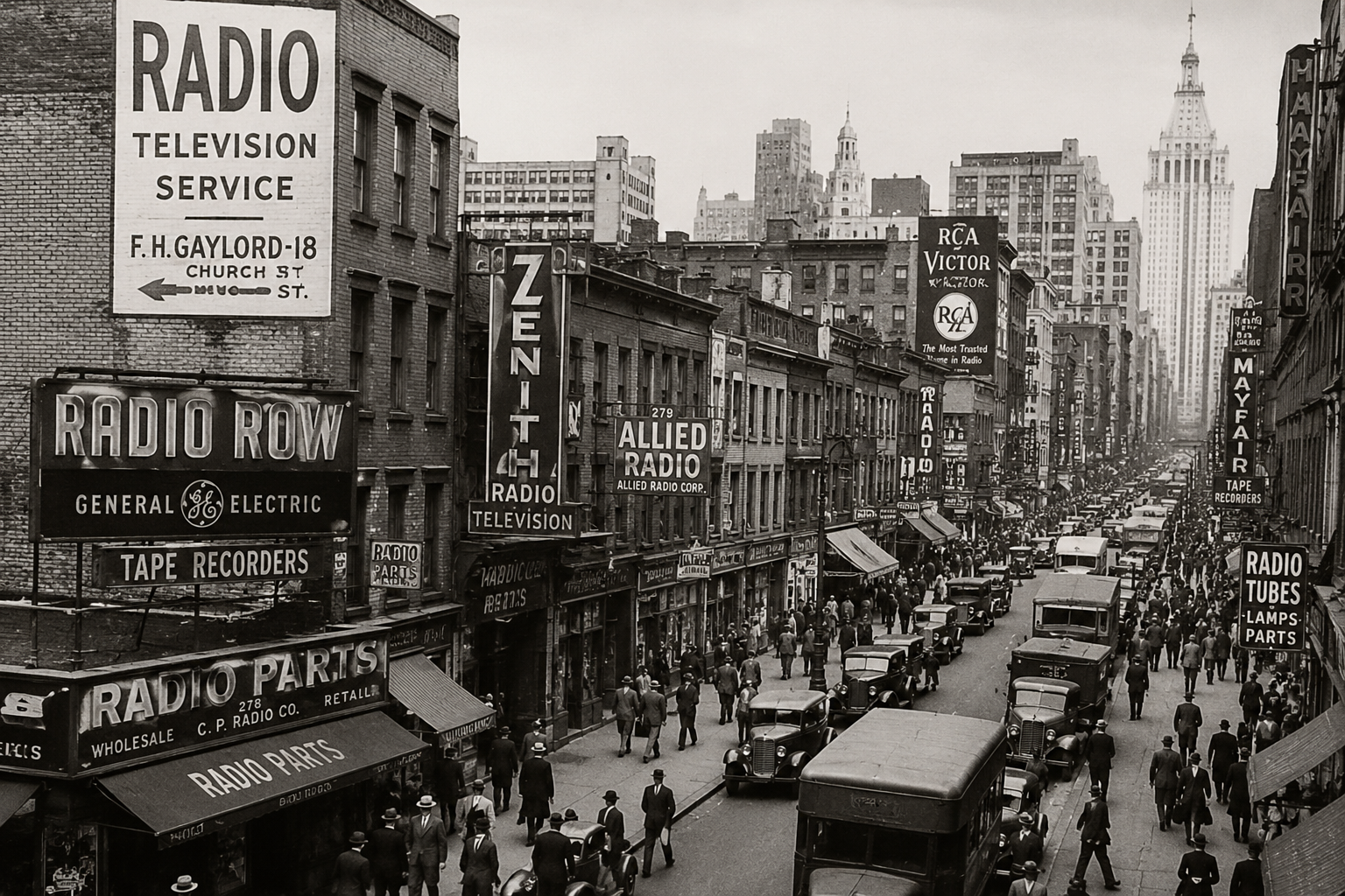 Historic Radio Row neighborhood that once stood on the site of the World Trade Center in Lower Manhattan