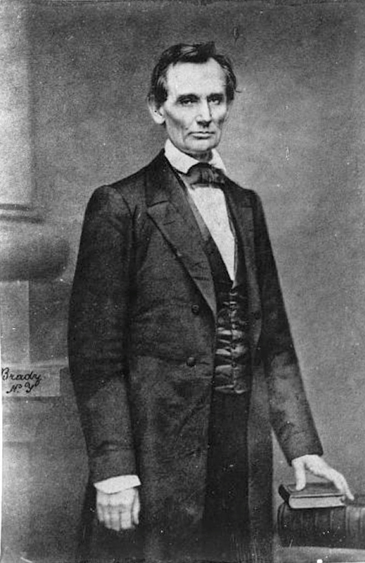 Portrait of Abraham Lincoln connected to New York City and Civil War history