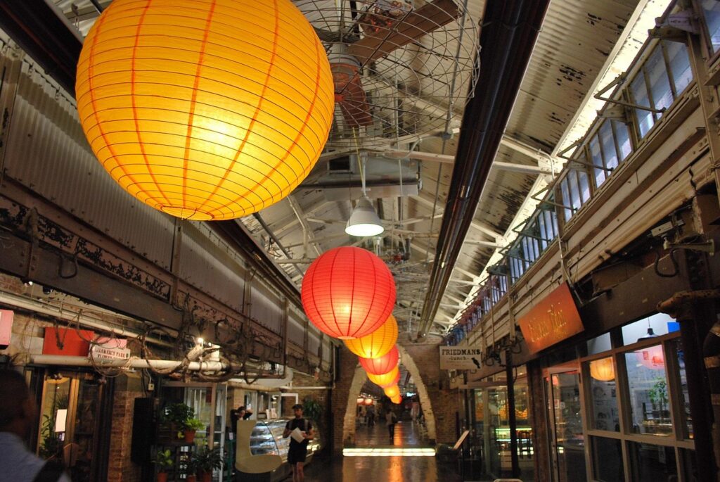 Interior of Chelsea Market inside the former Nabisco factory building