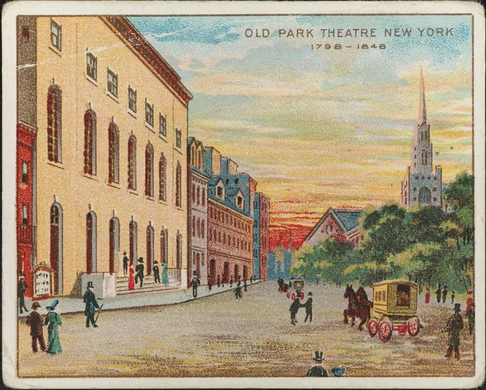 Historic Park Theatre near City Hall Park and Broadway in New York City